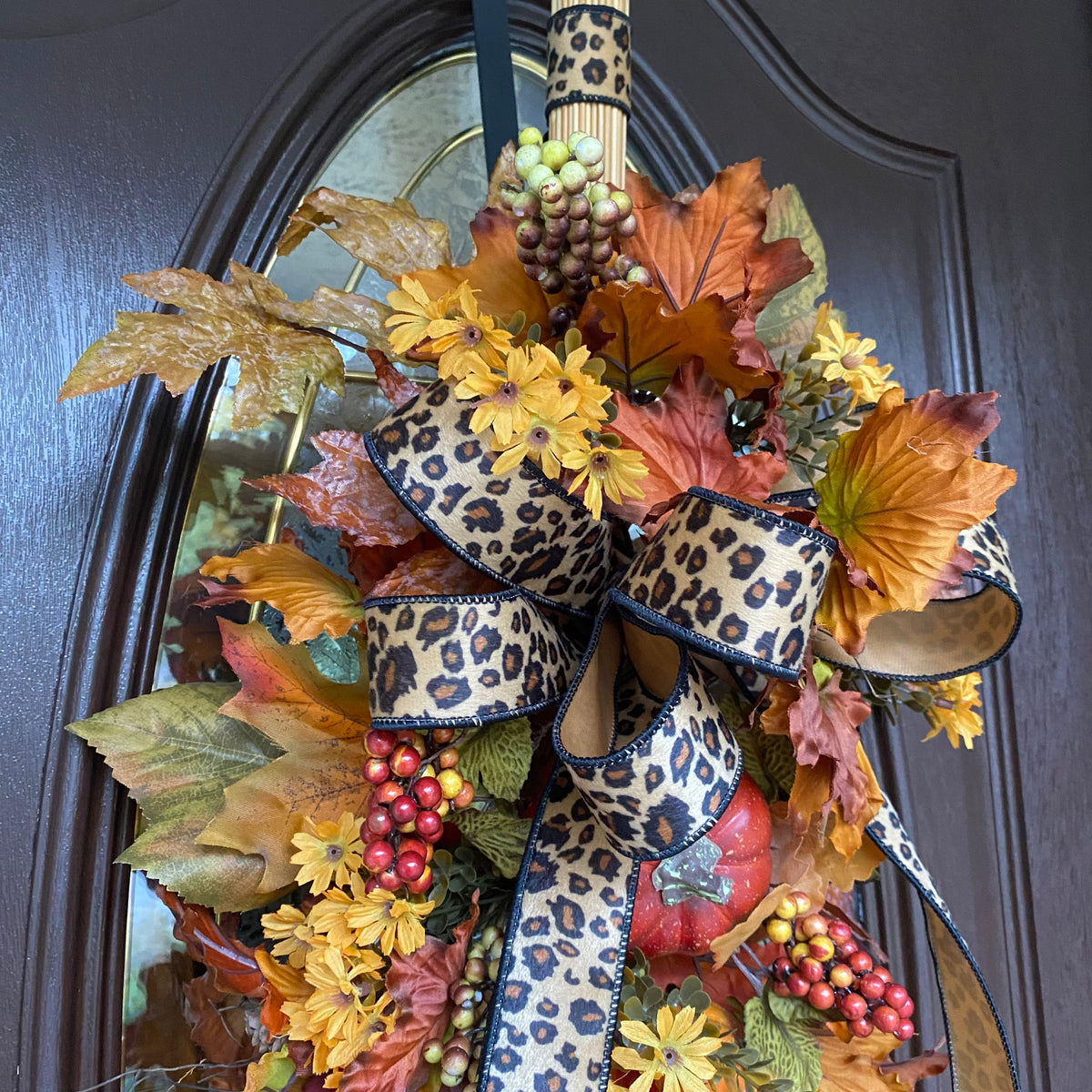 Fall Decor, Animal Print Straw Broom Front Door Decor – Always