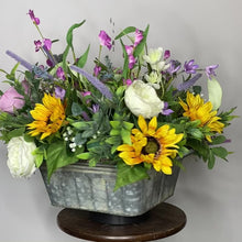 Load and play video in Gallery viewer, Large Spring Table Arrangement with Sunflowers
