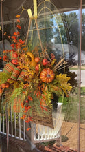 Load and play video in Gallery viewer, Fall Hanging Basket Front Door Decor
