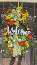 Load and play video in Gallery viewer, Welcome Grapevine Summer Wreath
