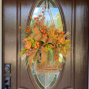 Fall Hanging Basket Front Door Decor