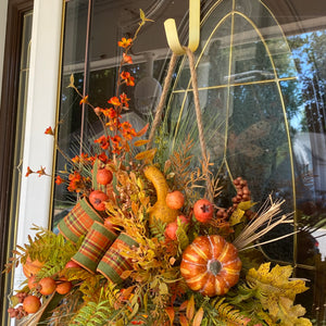 Fall Hanging Basket Front Door Decor