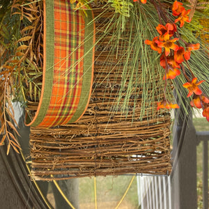 Fall Hanging Basket Front Door Decor