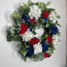Load image into Gallery viewer, Extra Large 4th of July Wreath, Patriotic Wreath, Red White &amp; Blue, USA Wreath
