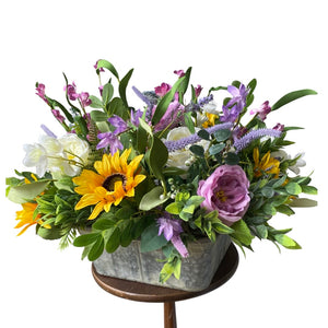 Large Spring Table Arrangement with Sunflowers