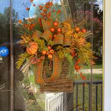 Load image into Gallery viewer, Fall Hanging Basket Front Door Decor
