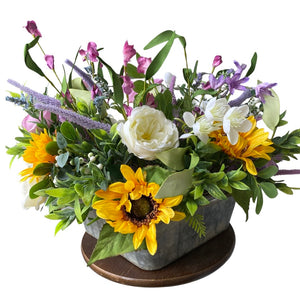 Large Spring Table Arrangement with Sunflowers