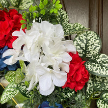 Load image into Gallery viewer, Extra Large 4th of July Wreath, Patriotic Wreath, Red White &amp; Blue, USA Wreath
