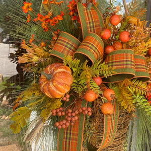 Fall Hanging Basket Front Door Decor