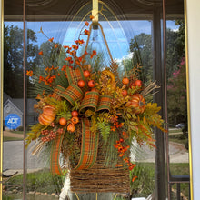 Load image into Gallery viewer, Fall Hanging Basket Front Door Decor
